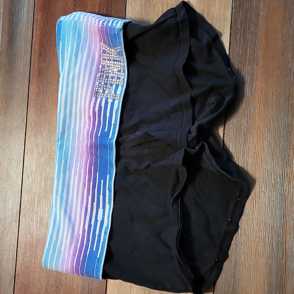 Pink woman yoga shorts.